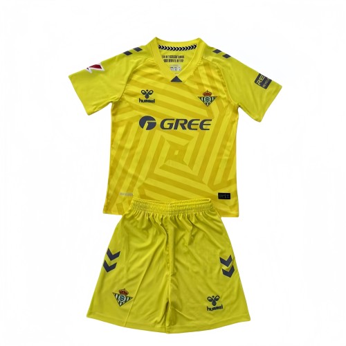 2025/26 Kids  Real Betis yellow goalkeeper  soccer  jersey