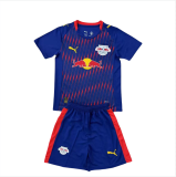2025-26 Kids RB Leipzig  away blue soccer jersey