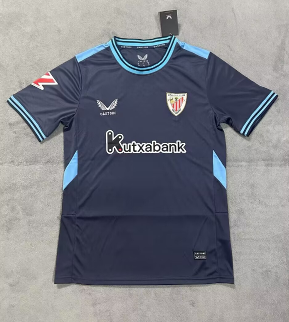 2025-26 Men‘s Athletic Bilbao away blue soccer Jersey