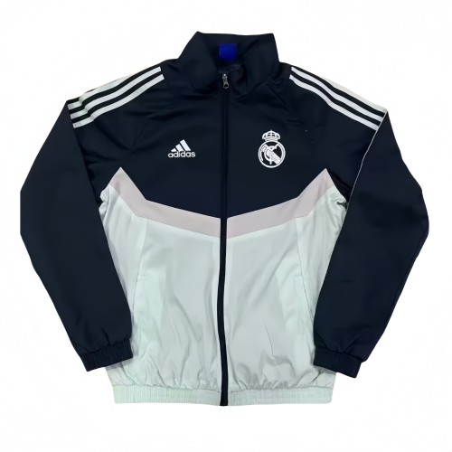 2025-26 Mens Real Madrid  Black and white  windbreaker