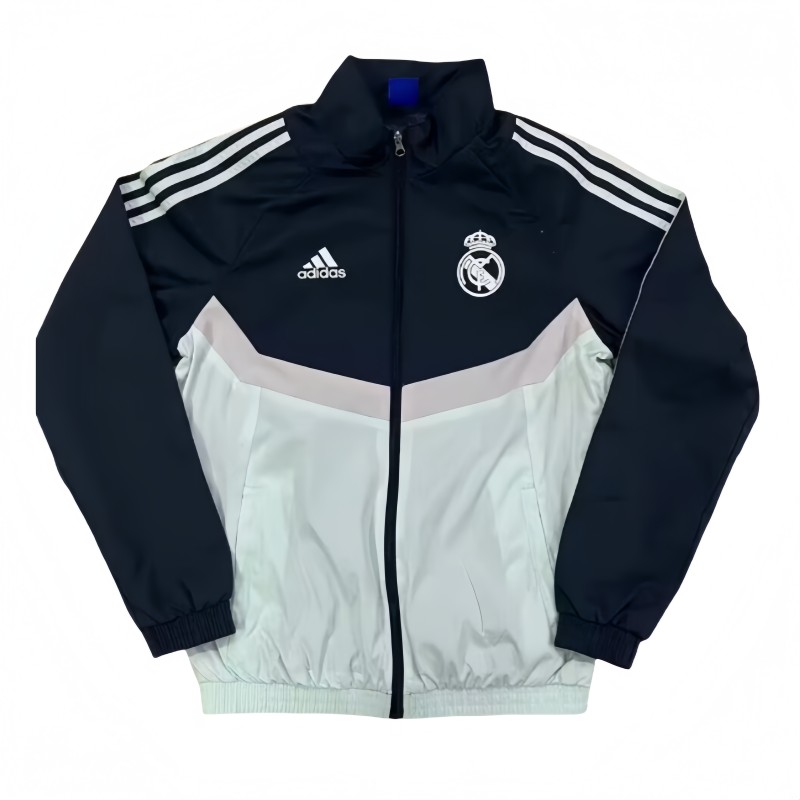 2025-26 Mens Real Madrid  Black and white  windbreaker