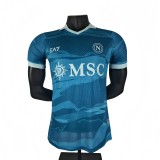 2025/26 Mens Napoli Third away  Player version blue soccer jersey