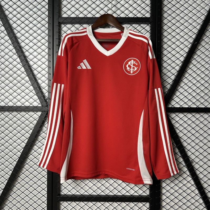2025-26 Mens Internacional red home  Long Sleeve soccer Jersey