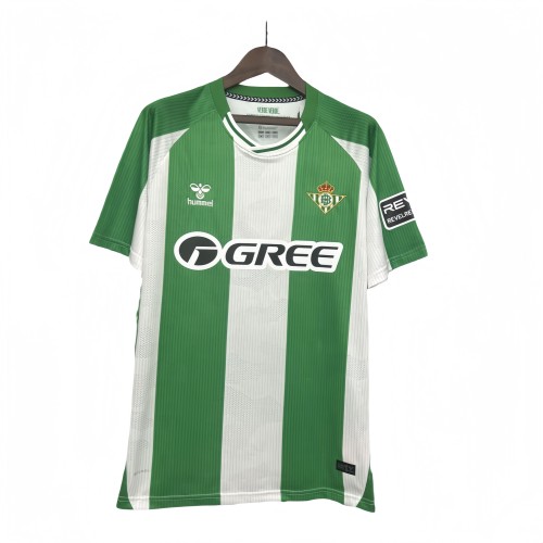 2025-26  Mens Real Betis home green  white Soccer Jersey