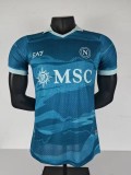 2025/26 Mens Napoli Third away  Player version blue soccer jersey