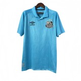 Mens Santos blue Third away soccer jersey 2526