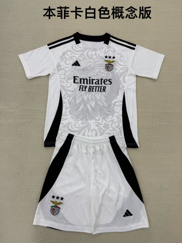 2025-26 KIDS Benfica white Concept Edition soccer Jersey
