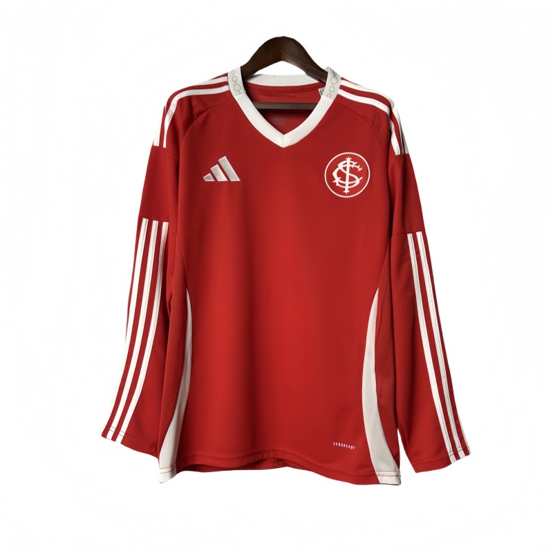 2025-26 Mens Internacional red home  Long Sleeve soccer Jersey