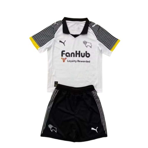 2025-26 Kids Derby County home white soccer jersey