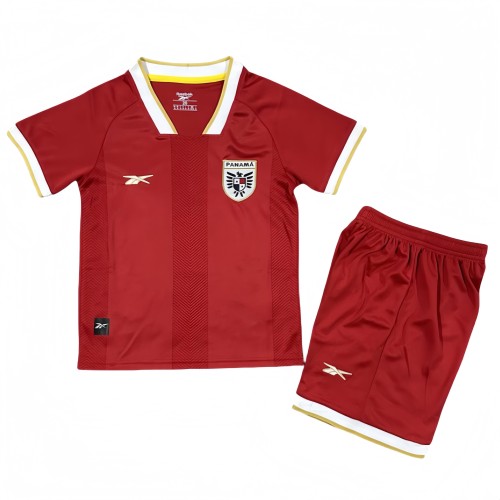 2025-26 Kids Panama  home red Soccer Jersey