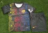 2025-26 Kids Barcelona  black soccer jersey