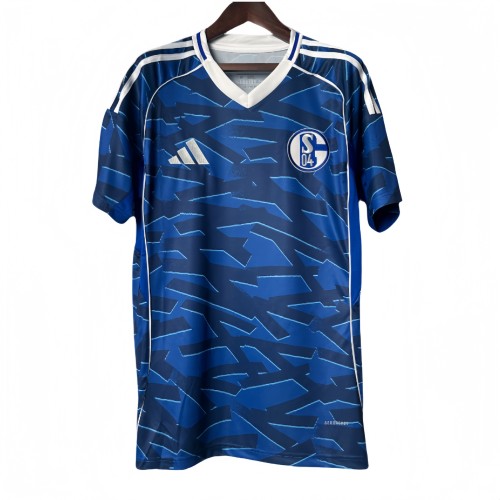 2025-26 Mens Schalke 04 home blue  Fans Soccer Jersey