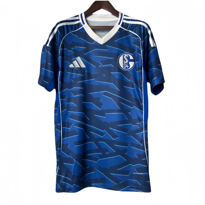 2025-26 Mens Schalke 04 home blue  Fans Soccer Jersey