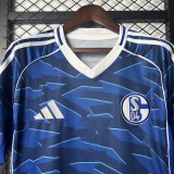 2025-26 Mens Schalke 04 home blue  Fans Soccer Jersey