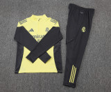 2025-26 Mens Real  Madrid yellow  Half-pull Training Suit