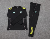 2025-26 Mens Juventus black half-pull Training suit