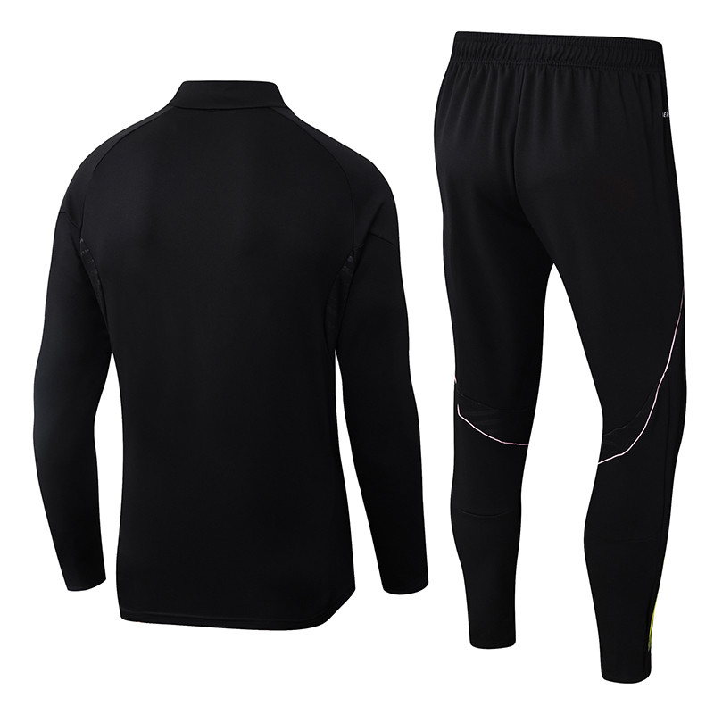 2025-26 Mens Juventus black half-pull Training suit