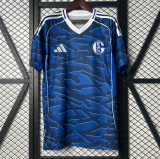 2025-26 Mens Schalke 04 home blue  Fans Soccer Jersey