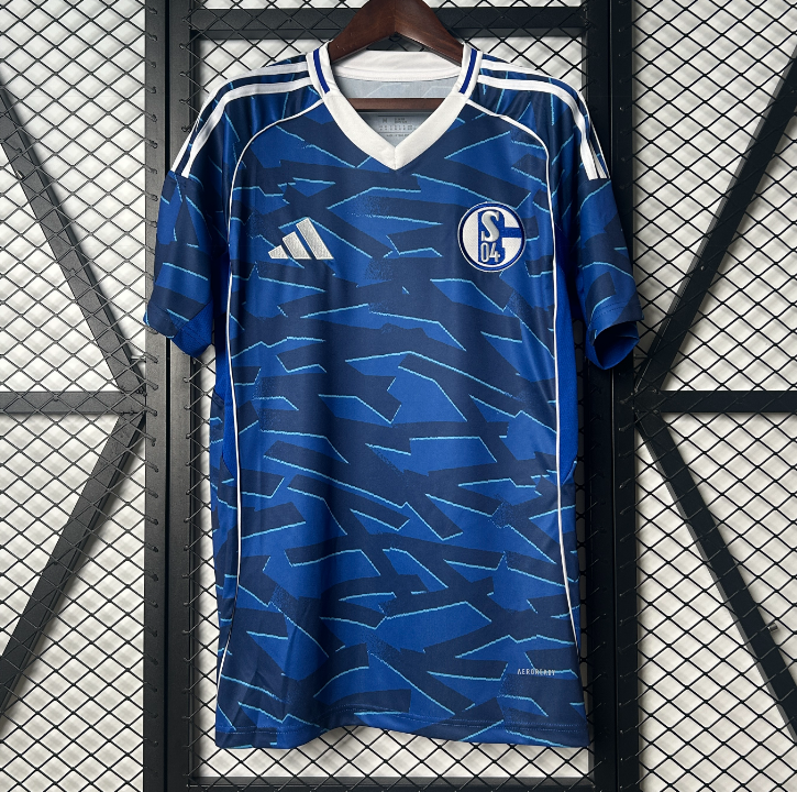 2025-26 Mens Schalke 04 home blue  Fans Soccer Jersey