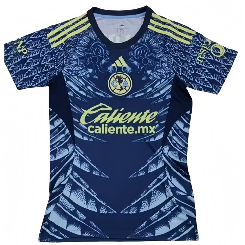2025/26  Women Club America  away blue Soccer Jersey