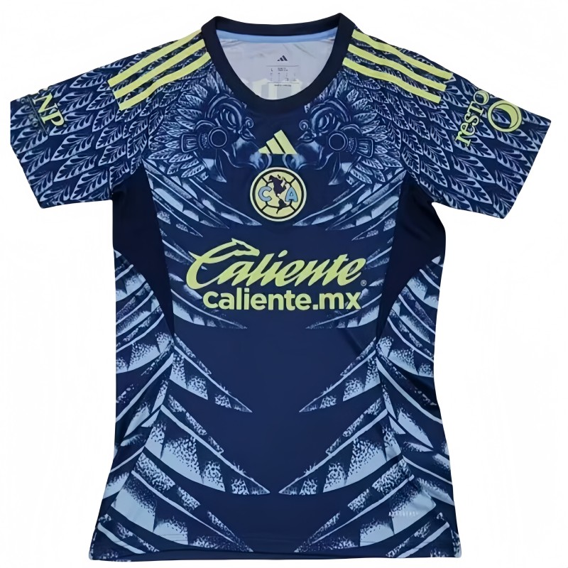 2025/26  Women Club America  away blue Soccer Jersey
