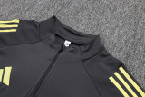 2025-26 Mens Real  Madrid black  Half-pull Training Suit