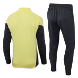 2025-26 Mens Real  Madrid yellow  Half-pull Training Suit