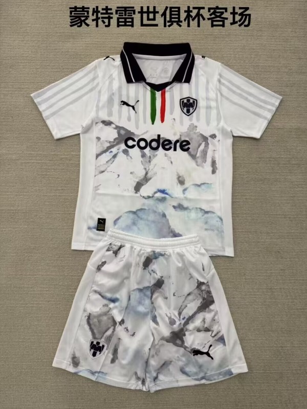 2025-26 Kids Monterrey  Club World Cup Away Soccer Jersey