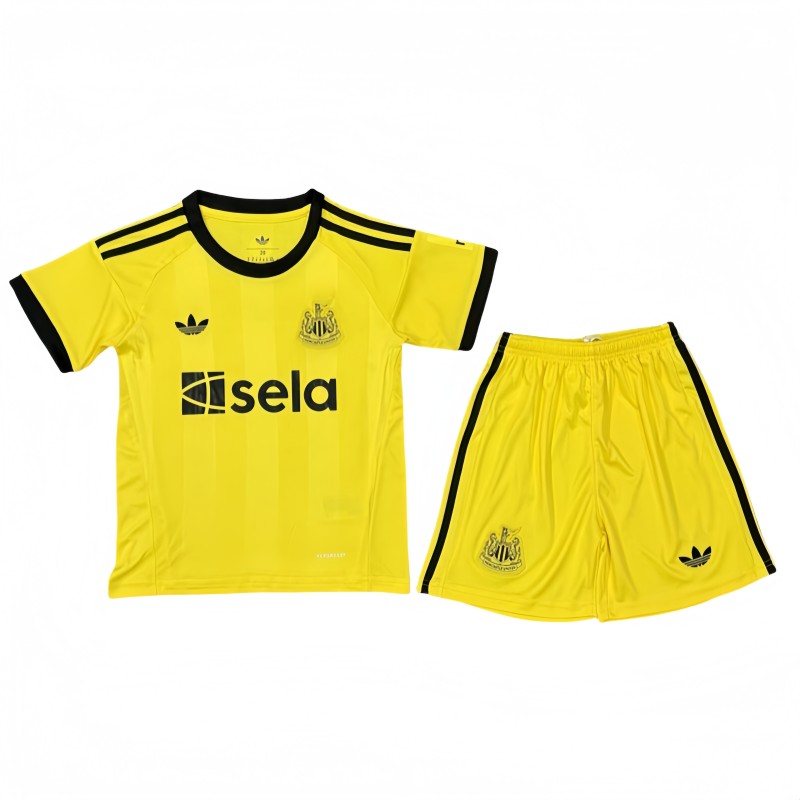2025-26 Kids  Newcastle goalkeeper yellow soccer jersey