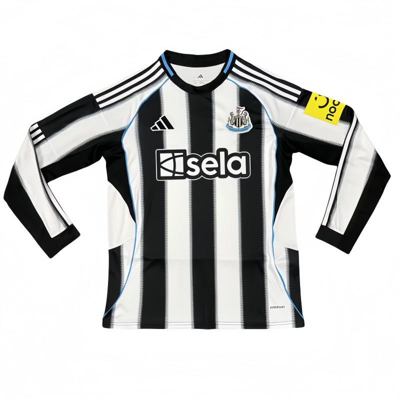 2025-26 Mens Newcastle home black white  Long Sleeve Jersey
