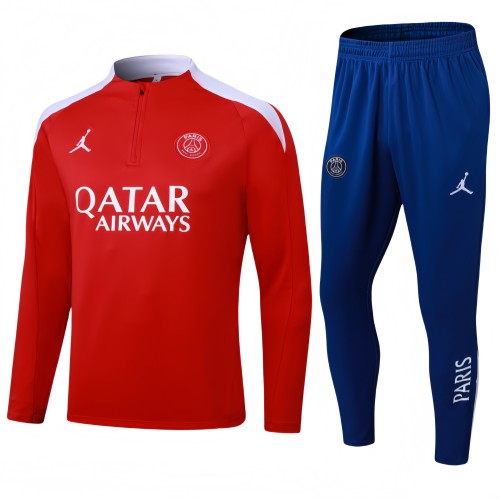 2025-26 Kids PSG red Half Pull Training suit