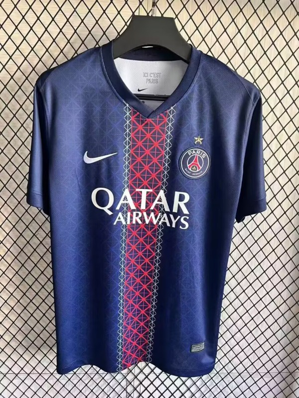 2025-26  Mens PSG Home blue  Soccer Jersey （Have One Stars⭐)
