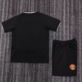 2003-04 Kids  Manchester United away black soccer jersey