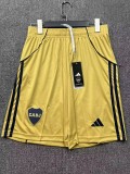 2025-26 Mens Boca Juniors yellow away Shorts Pants