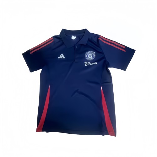 2025-26  Mens Manchester United polo blue Soccer Jersey