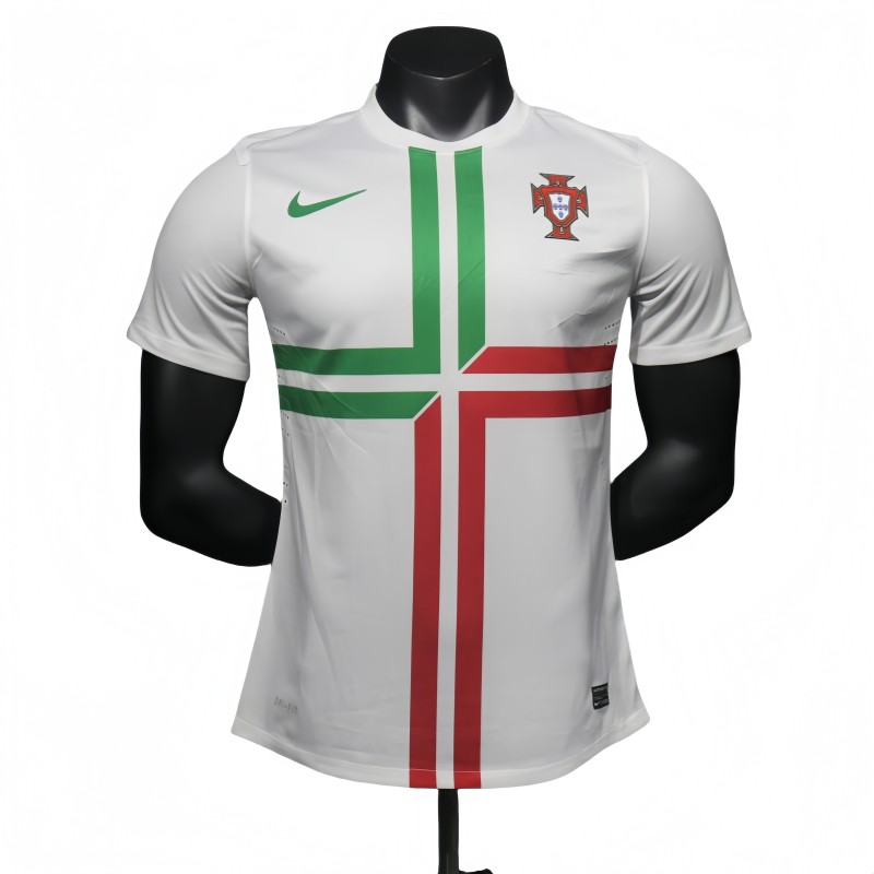 2010 Mens Portugal away white Retro Player Soccer Jersey