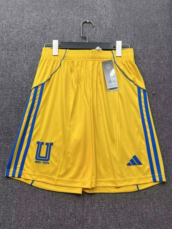 2025-26 Mens Tigres UANL  home yellow  Shorts Pants