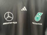 2025 F1 Mercedes Black T-Shirts Racing Suit