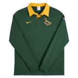 2025 South Africa Home green Rugby  Long Sleeve Jersey