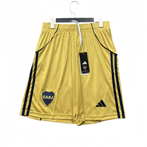 2025-26 Mens Boca Juniors yellow away Shorts Pants