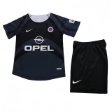 2001-02 Kids PSG Third away black Retro soccer jersey