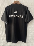 2025 F1 Mercedes Black T-Shirts Racing Suit