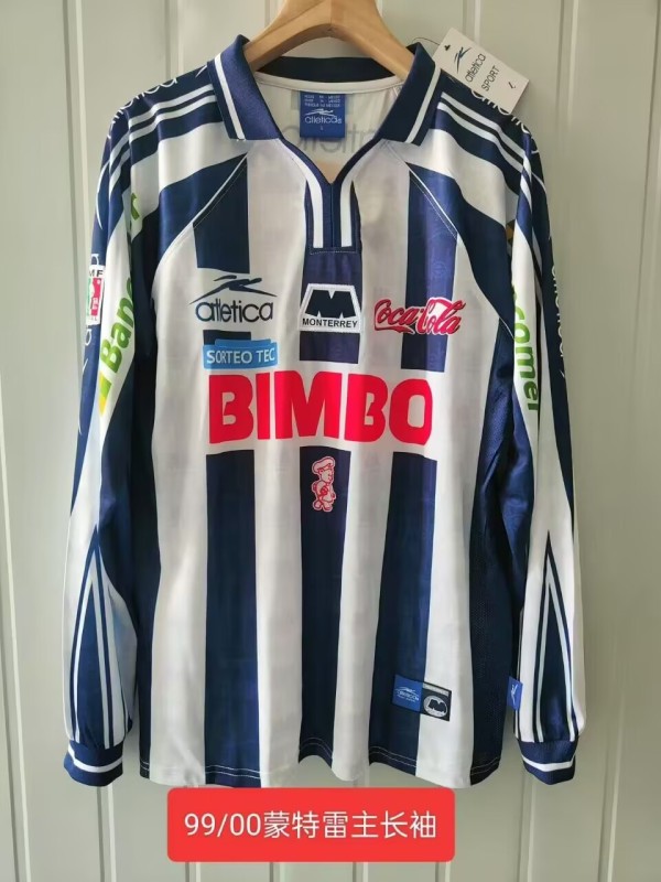 1999-00 Mens Retro Monterrey home long sleeve Jersey