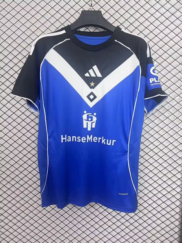 2025-26 Mens Hamburg SV blue away  Fans Soccer Jersey