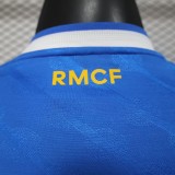 2025-26 Mens Real Madrid Third away blue  Player Long sleeve Soccer Jersey