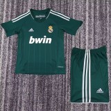 2012-13 Kids Real Madrid Retro green soccer Jersey