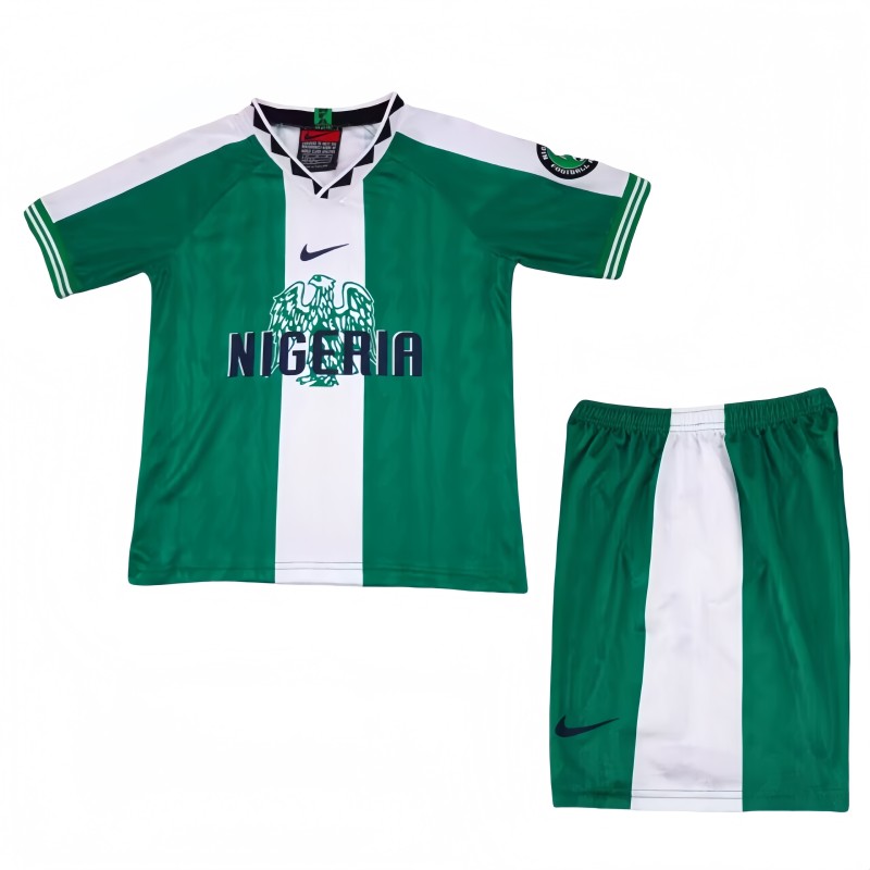 1996 Kids Nigeria Retro home soccer Jersey