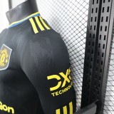 2025-26 Mens Manchester United Third away black  Player Long Sleeve soccer Jersey