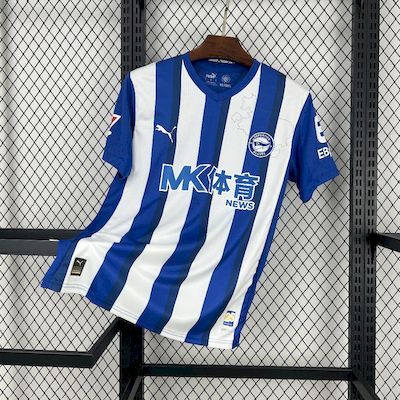 2025-26 Mens Deportivo Alaves home  soccer jersey