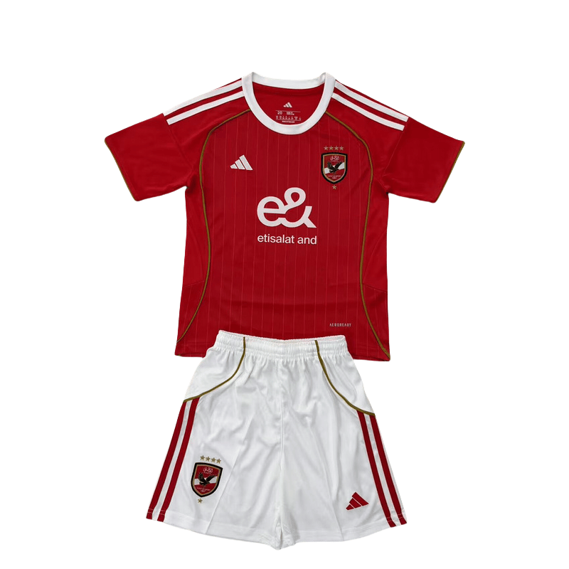 2025-26 Kids  AL AHLY SC home red Soccer Jersey